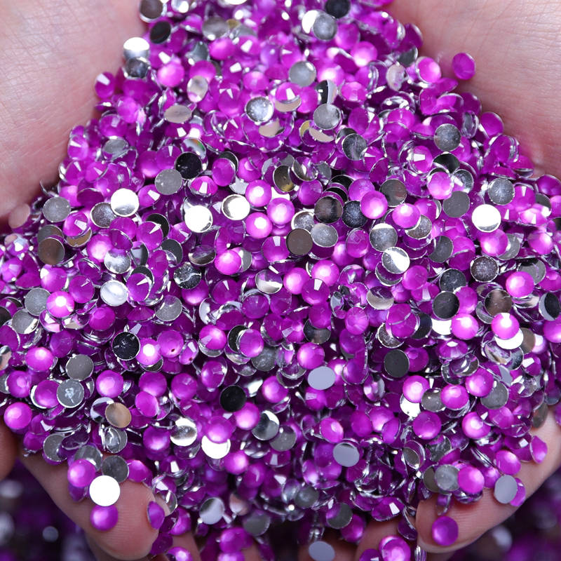 Neon Silver Back Resin Rhinestones