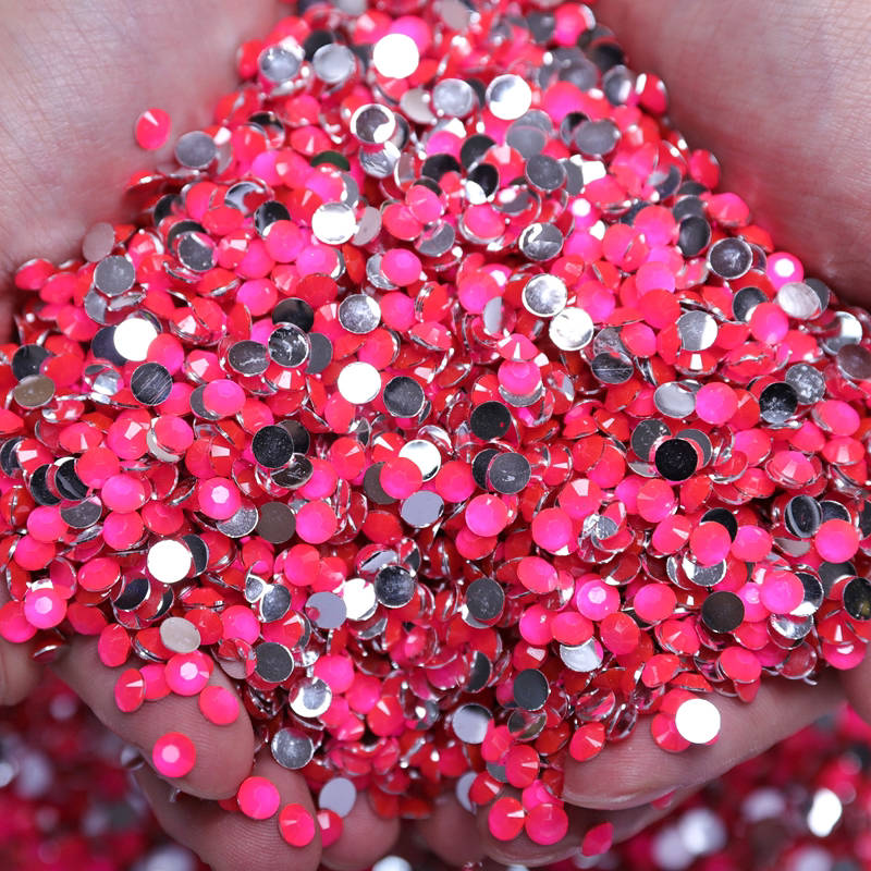 Neon Silver Back Resin Rhinestones