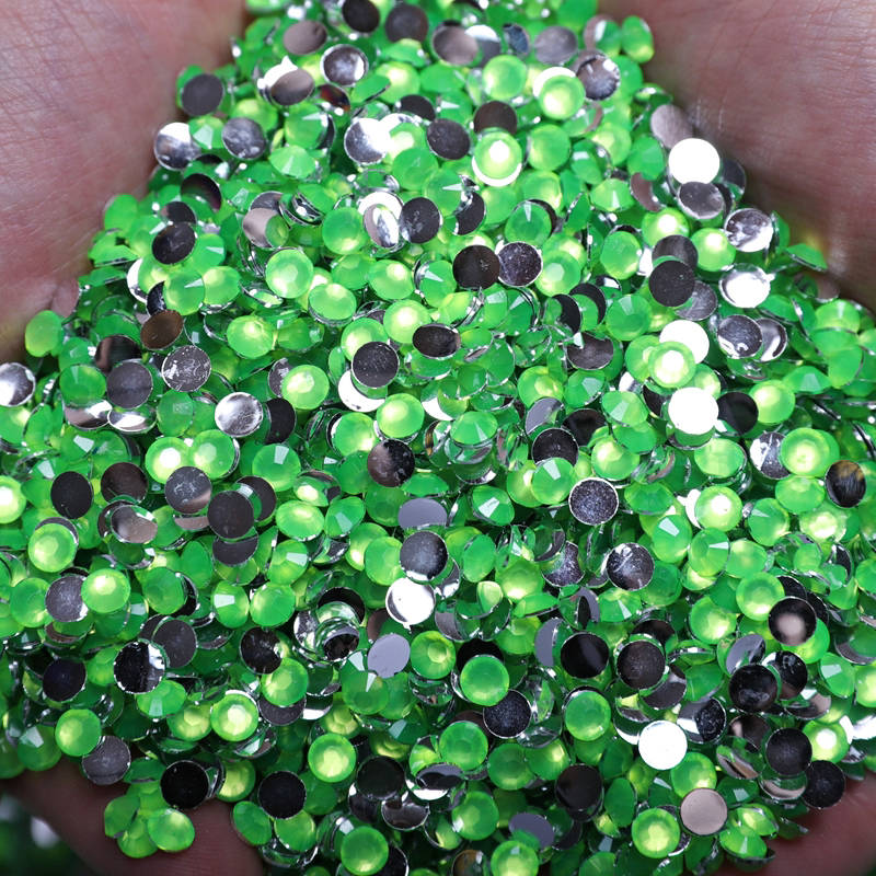 Neon Silver Back Resin Rhinestones