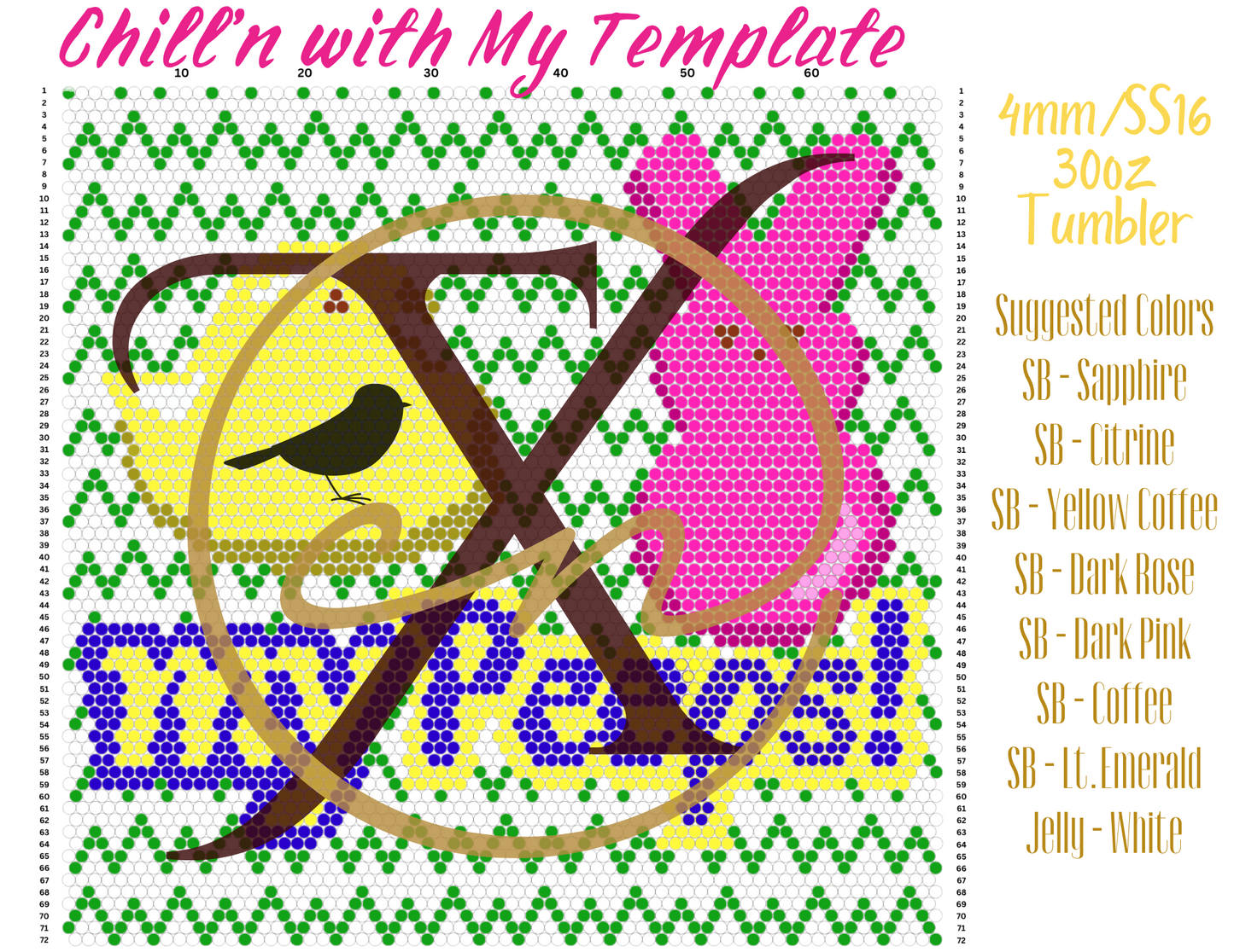 4mm Chill'n with My 30oz Rhinestone Tumbler Template