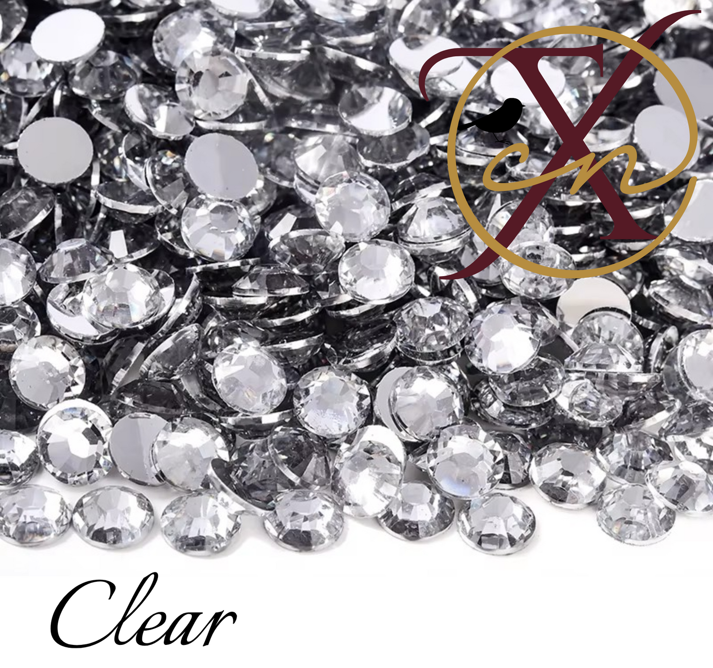 Silver Back Resin Rhinestones