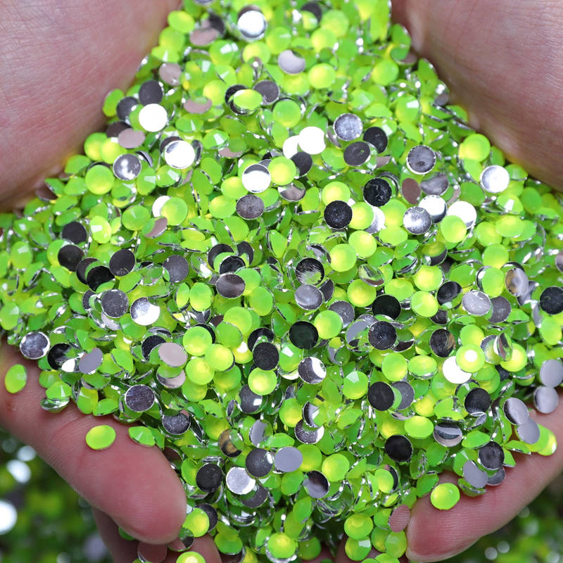 Neon Silver Back Resin Rhinestones