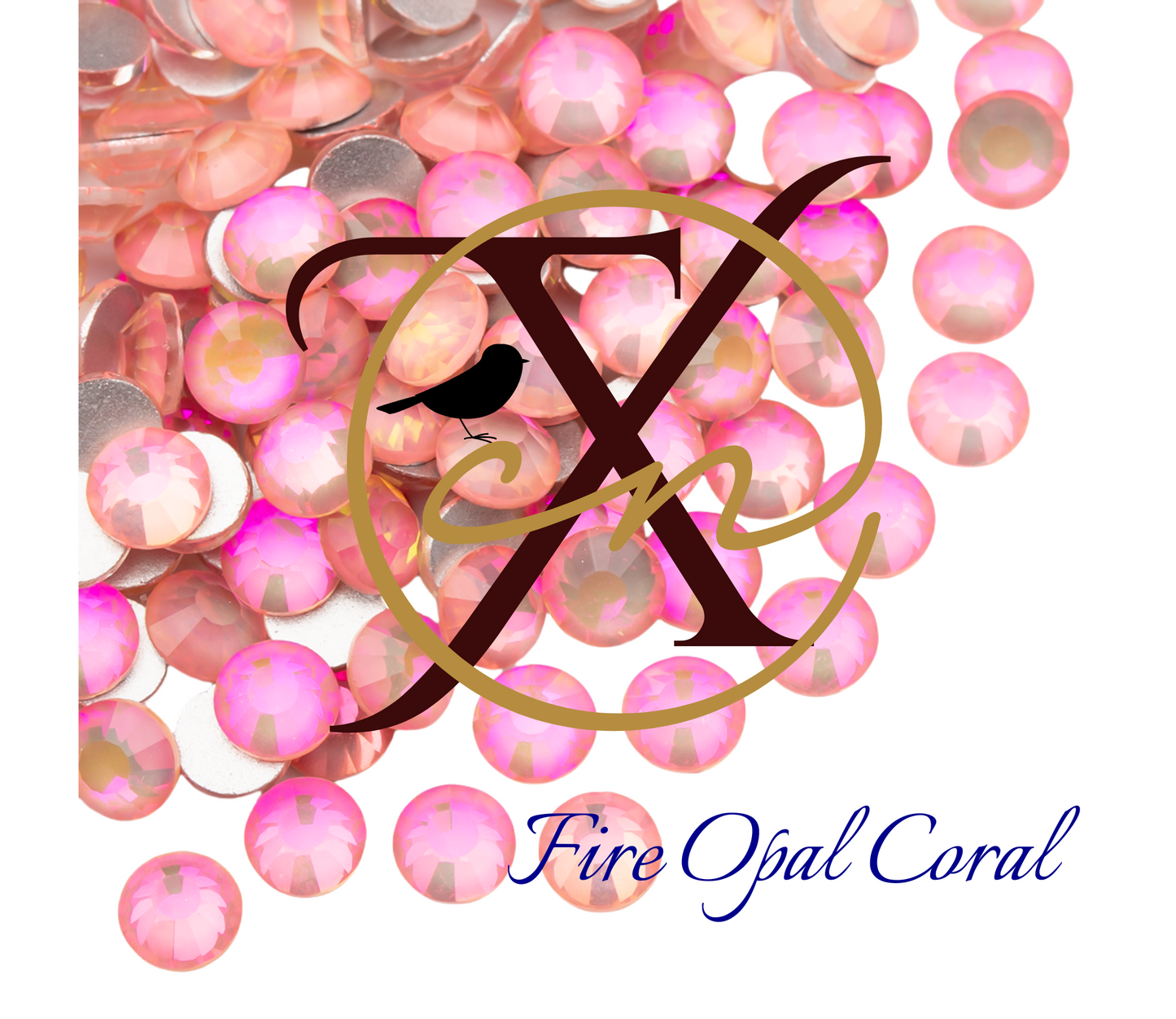 Fire Opal Glass Rhinestones