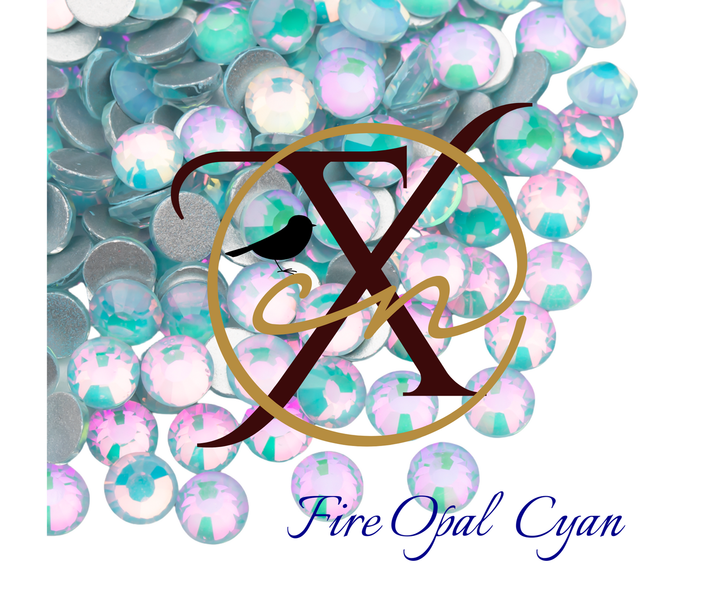 Fire Opal Glass Rhinestones