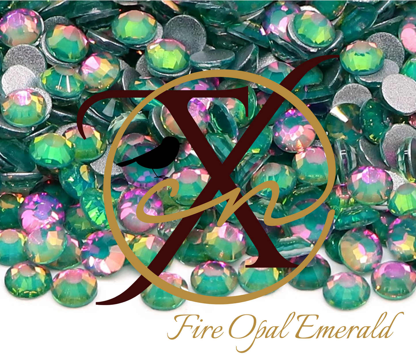 Fire Opal Glass Rhinestones