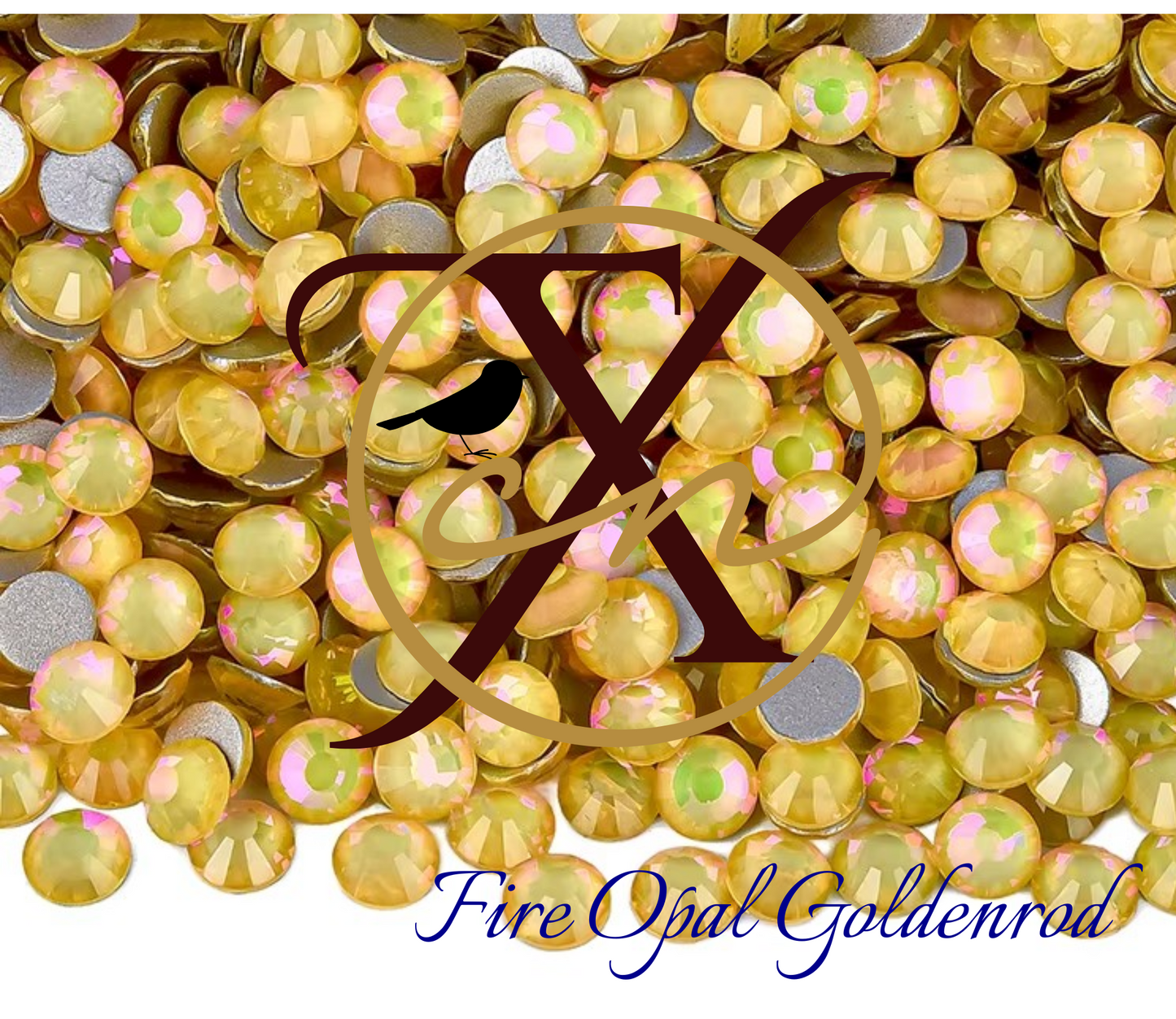 Fire Opal Glass Rhinestones