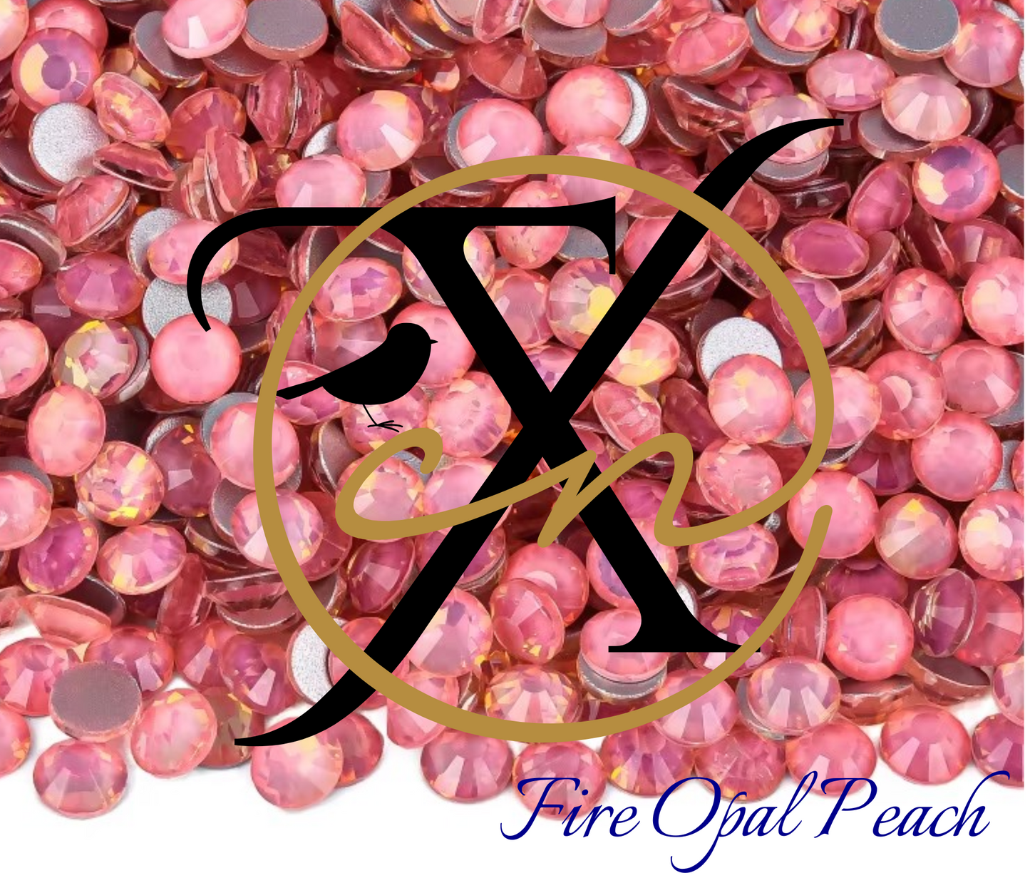 Fire Opal Glass Rhinestones