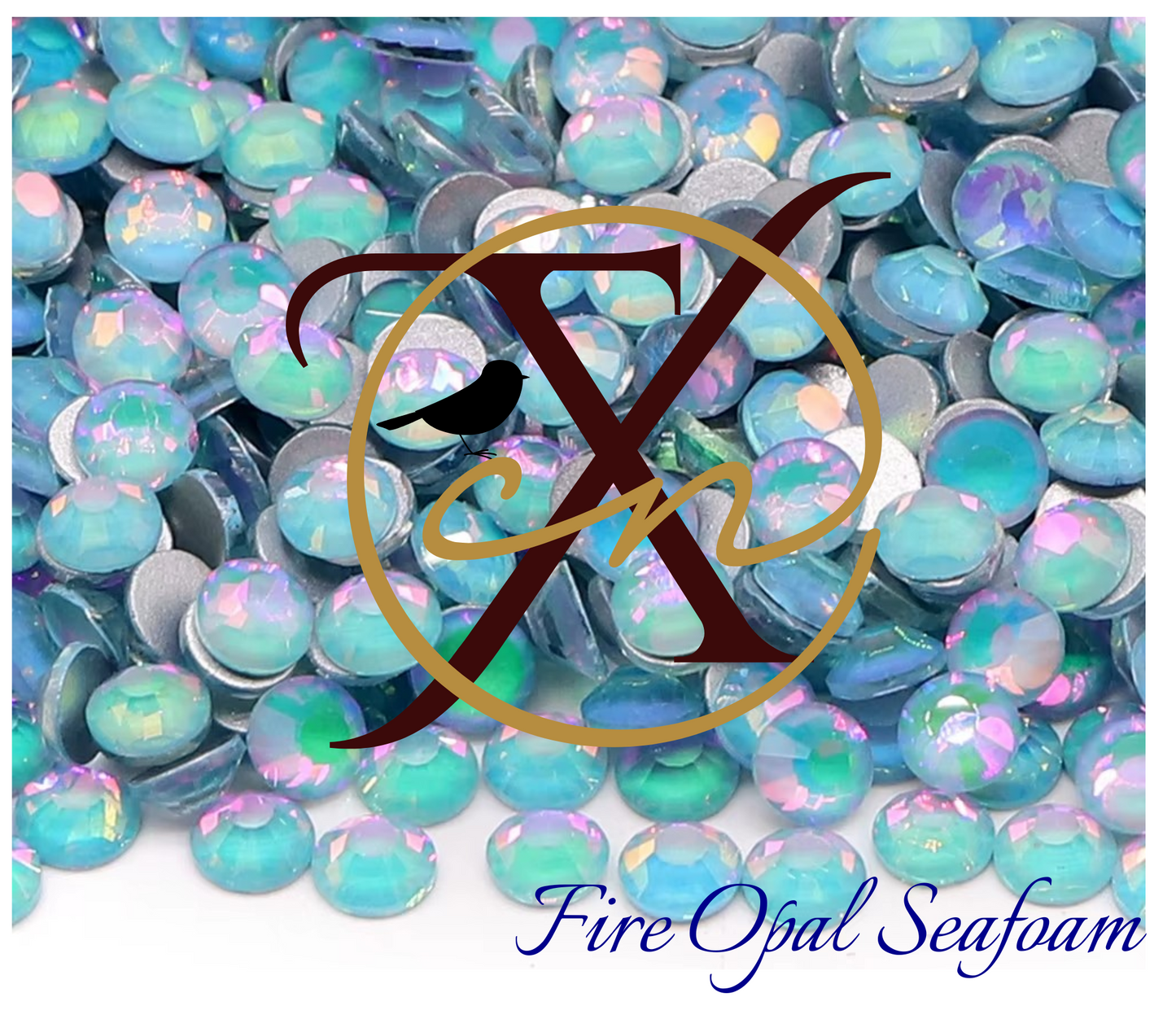 Fire Opal Glass Rhinestones