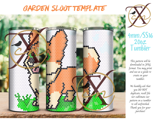 4mm Garden Sloot Rhinestone Tumbler Template