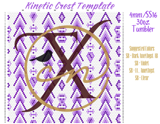 4mm Kinetic Crest Rhinestone 30oz Tumbler Template