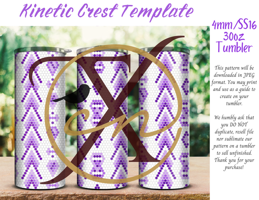 4mm Kinetic Crest Rhinestone 30oz Tumbler Template