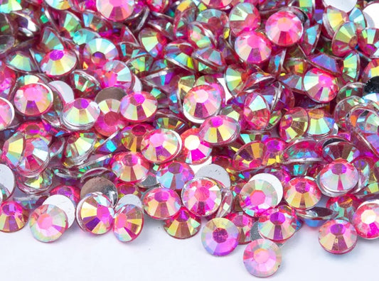 Silver Back AB Resin Rhinestones