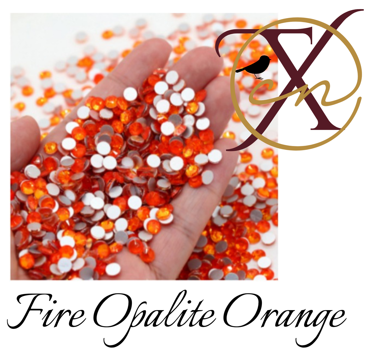 Fire Opal Glass Rhinestones