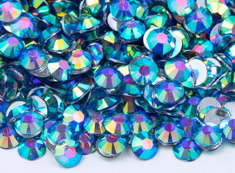 Silver Back AB Resin Rhinestones