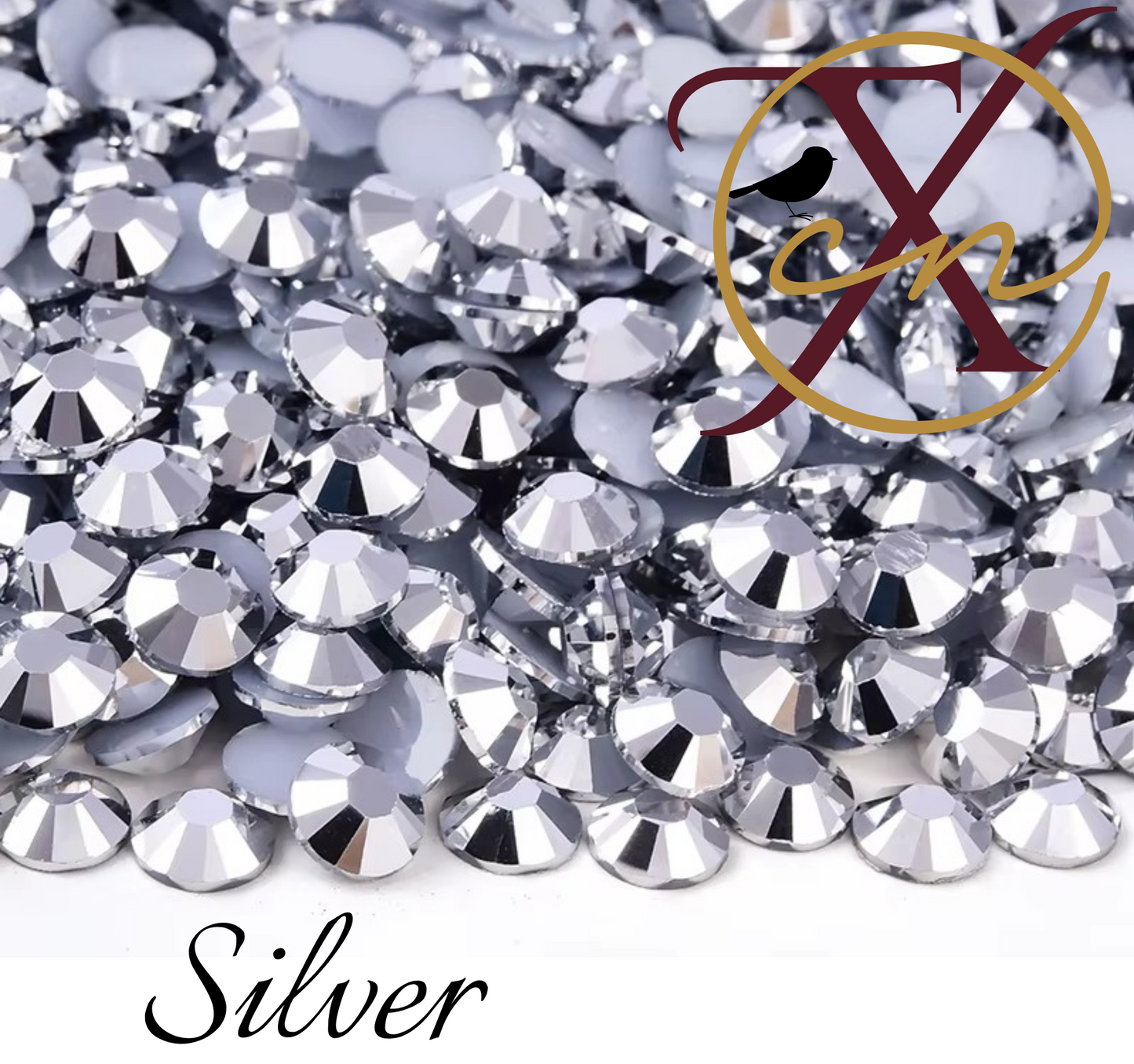 Silver Back Resin Rhinestones