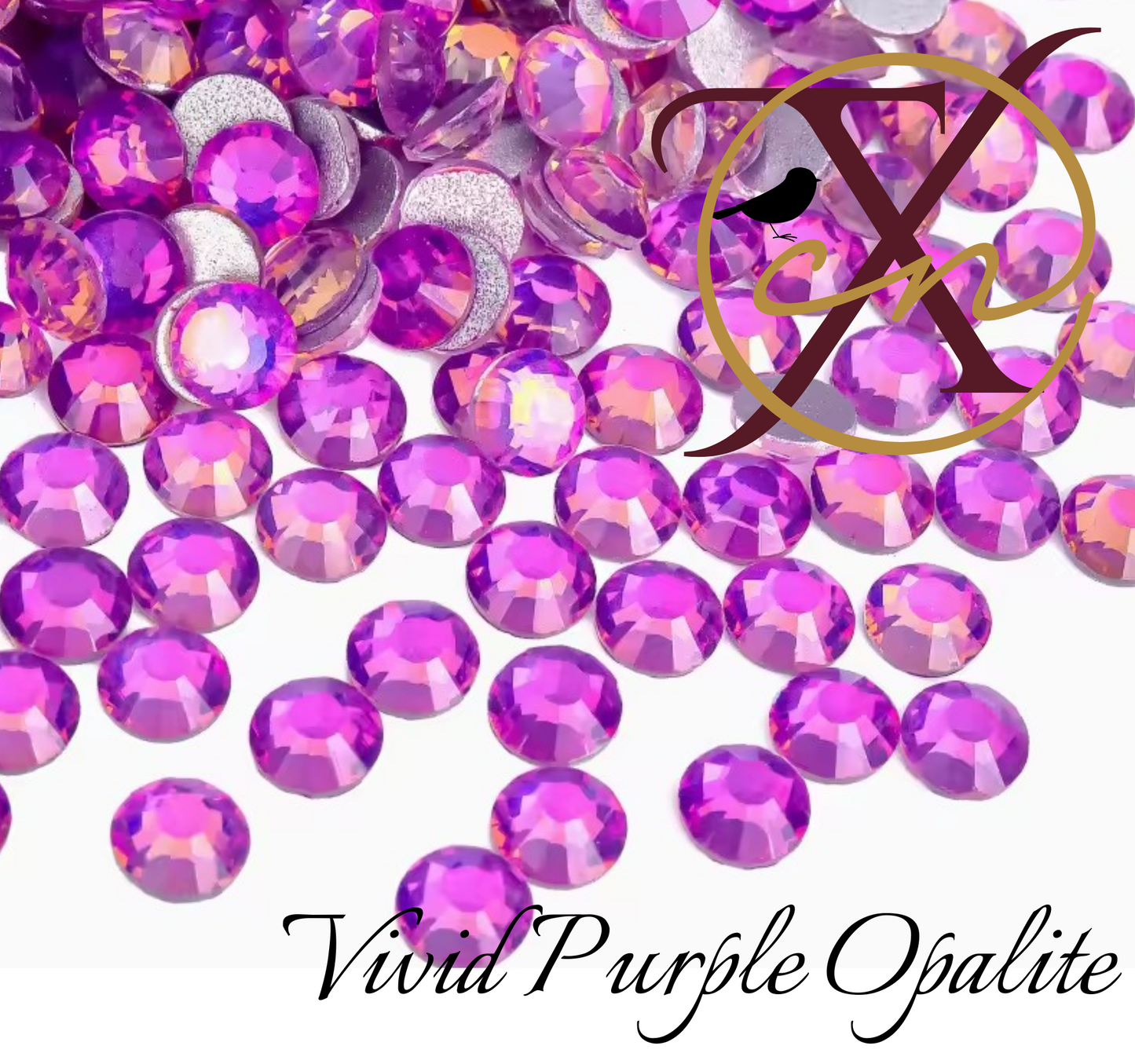 Fire Opal Glass Rhinestones