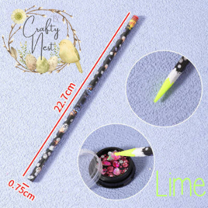 Rhinestone Wax Pencil - Lime
