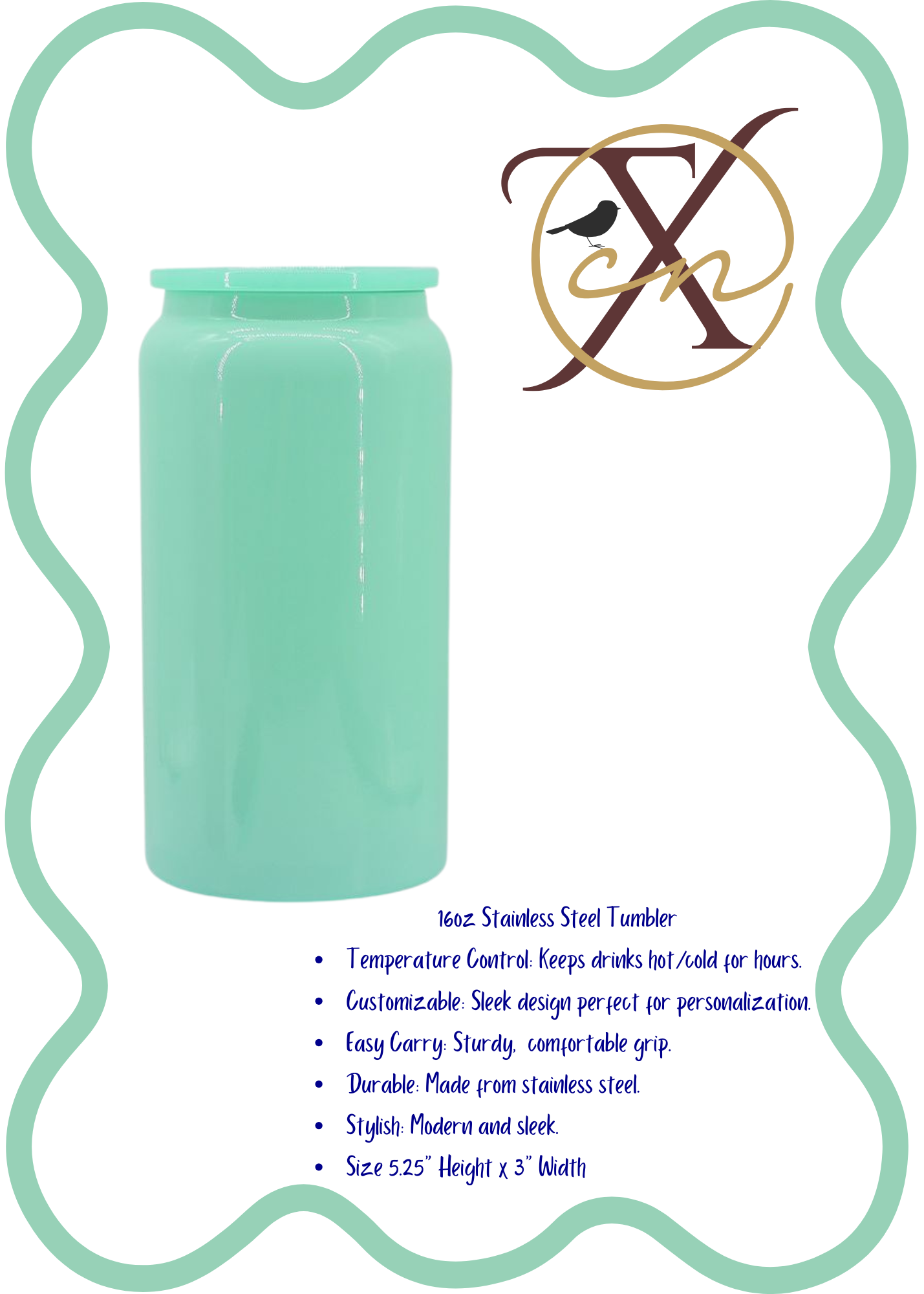 16oz Pastel Stainless Steel Tumblers