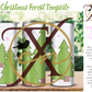 4mm Christmas Forest Rhinestone Tumbler Template