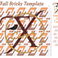 4mm Fall Bricks Rhinestone Tumbler Template