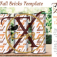 4mm Fall Bricks Rhinestone Tumbler Template