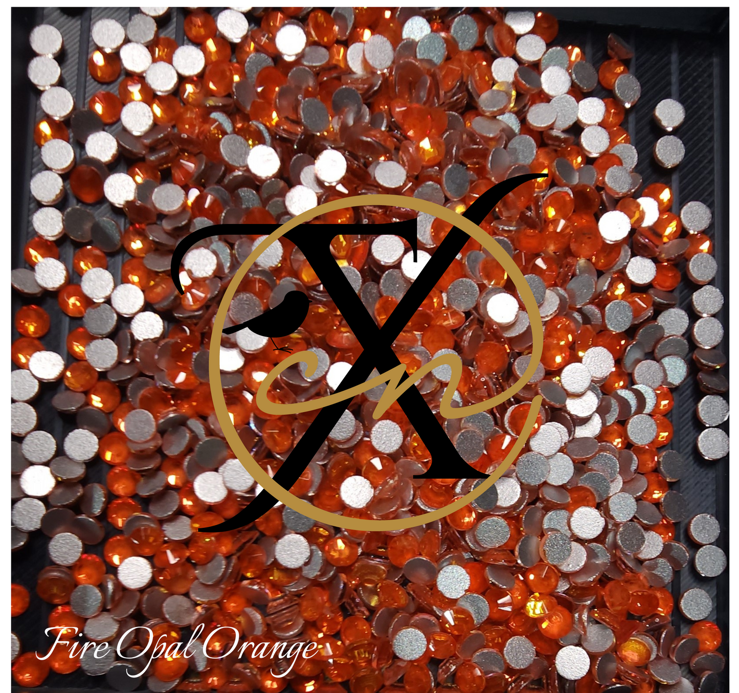 Fire Opal Glass Rhinestones