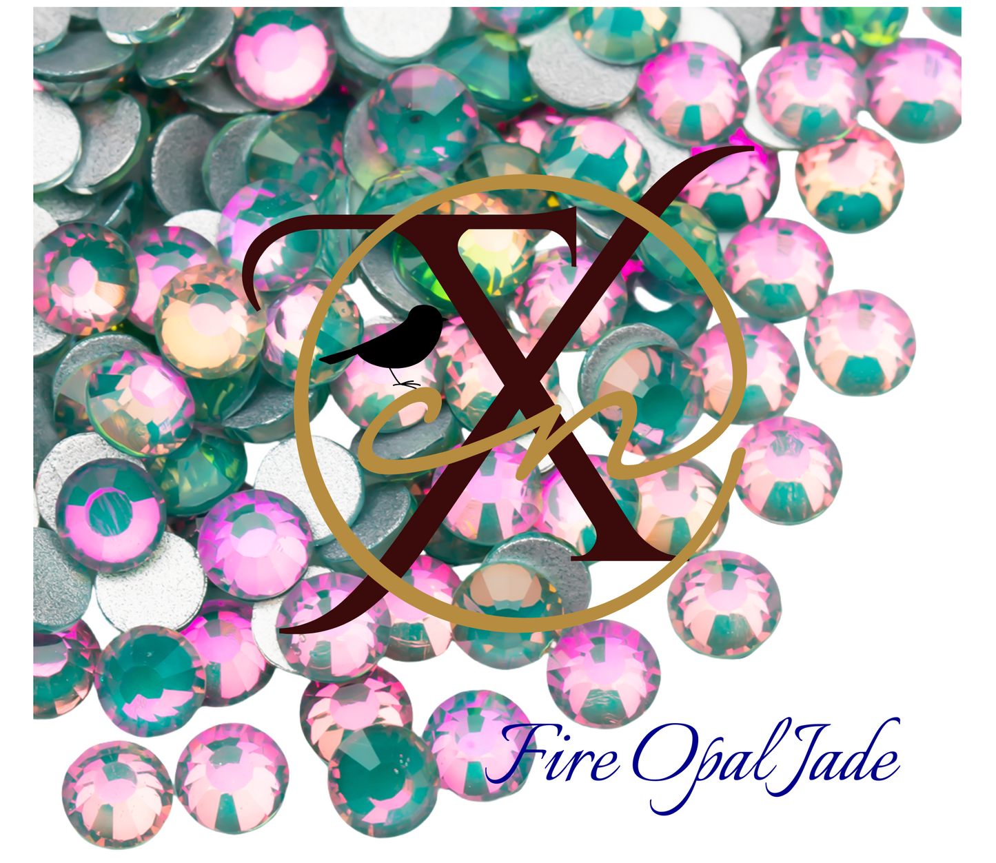 Fire Opal Glass Rhinestones