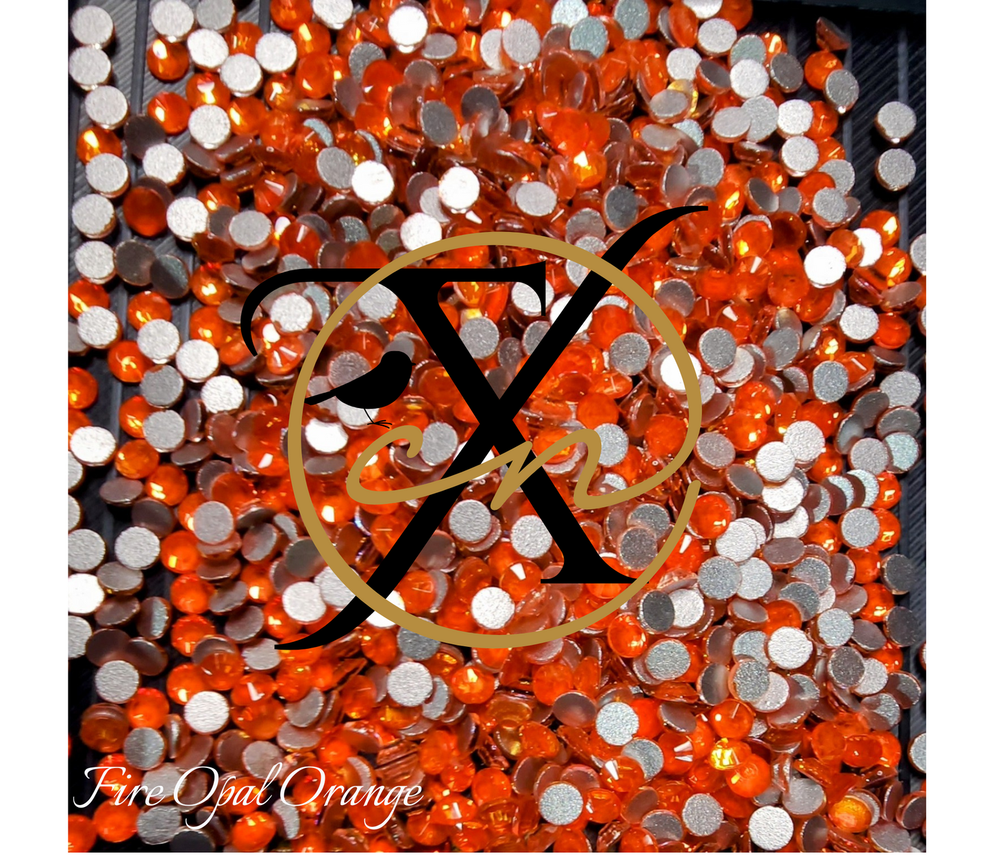 Fire Opal Glass Rhinestones