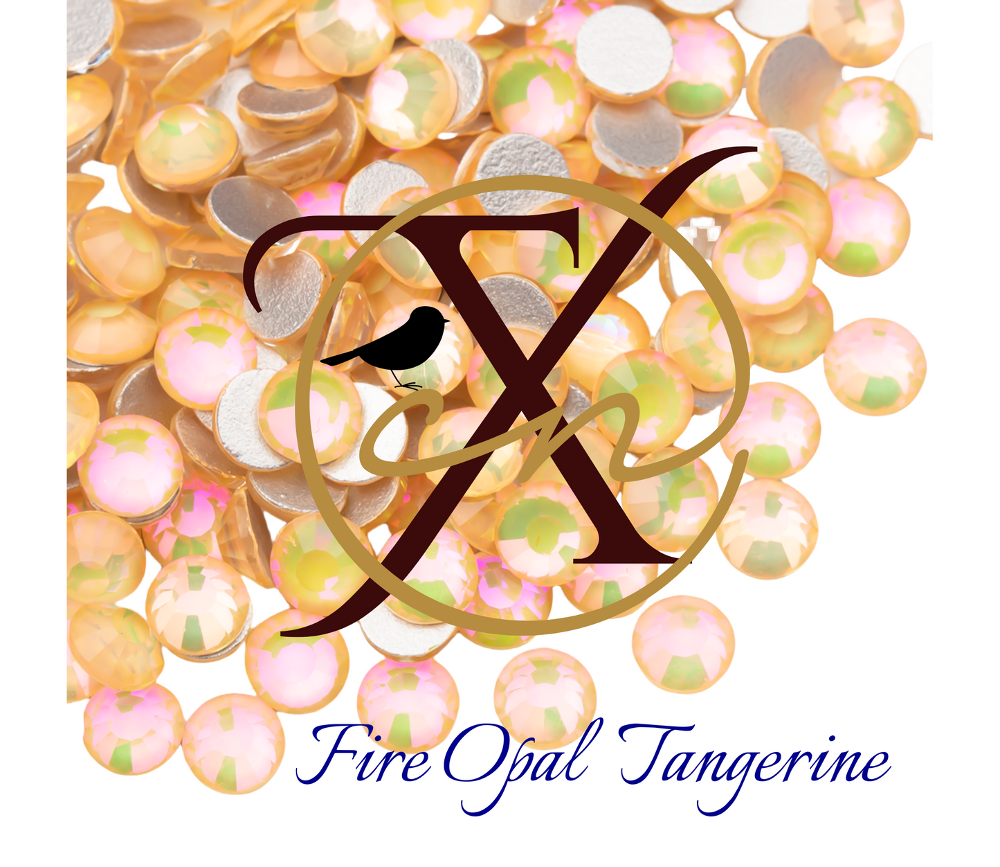 Fire Opal Glass Rhinestones