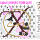 4mm Kawaii Kreeps Rhinestone Tumbler Template