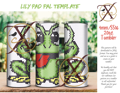 4mm Lily Pad Pal Rhinestone Tumbler Template