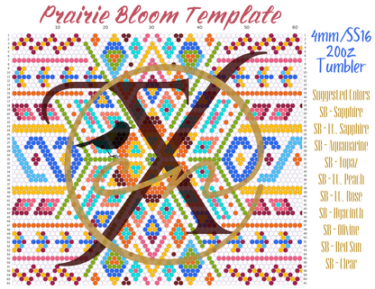 4mm Prairie Bloom Rhinestone 20oz Tumbler Template