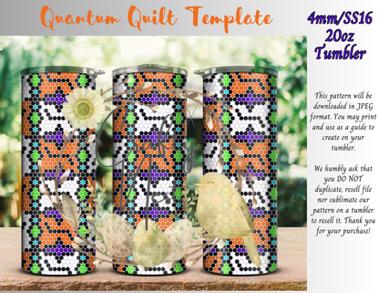 4mm Quantum Quilt Rhinestone Tumbler Template