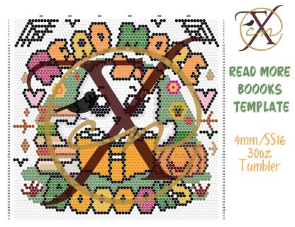 4mm Read More Boooks Rhinestone 30oz Tumbler Template