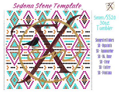 5mm Sedona Stone 30oz Rhinestone Tumbler Template