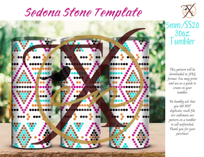 5mm Sedona Stone 30oz Rhinestone Tumbler Template