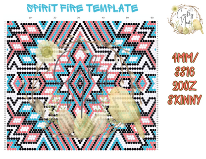 4mm Spirit Fire Rhinestone Tumbler Template