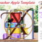 4mm Teacher Apple Rhinestone Tumbler Template