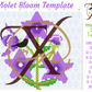4mm Violet Bloom Rhinestone Tumbler Template