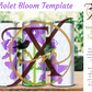 4mm Violet Bloom Rhinestone Tumbler Template