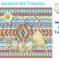 4mm Western Art Rhinestone 2 Tumbler Template