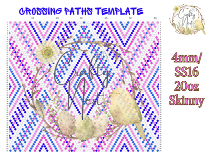 4mm Crossing Paths Rhinestone Tumbler Template