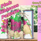 4mm Pink Hibiscus Rhinestone Tumbler Template