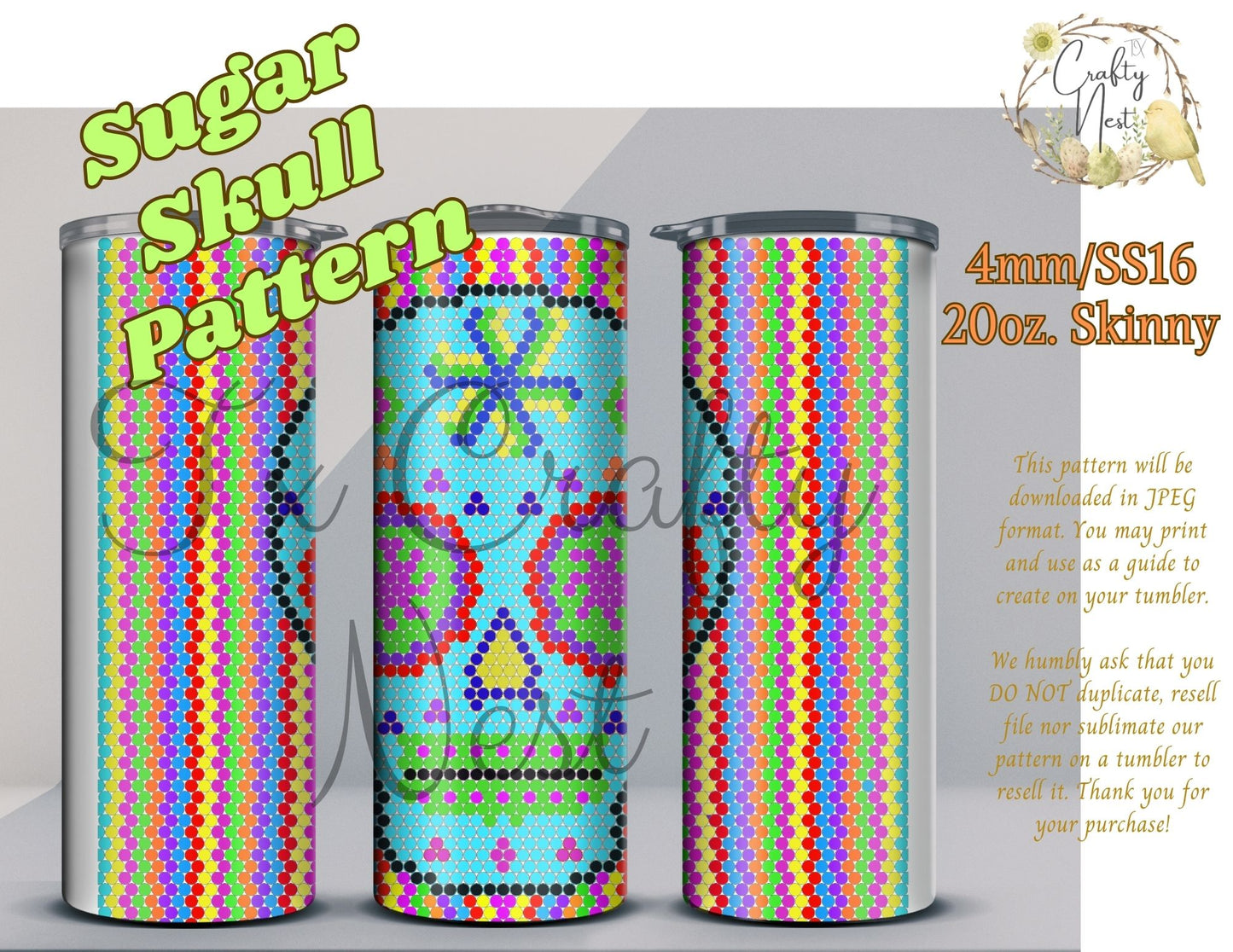 Skulls and Roses 20oz Skinny Sublimation Tumbler – RSquiltsNcrafts LLC